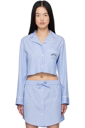 Moschino Blue Striped Cotton Shirt