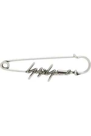 YOHJI YAMAMOTO Silver Safety Pin Brooch