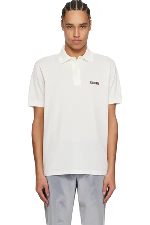 Paul Smith White Signature Stripe Logo Cotton Polo