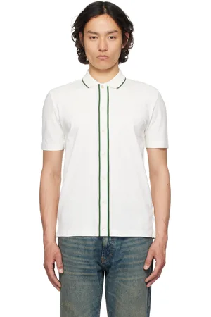 Paul Smith Off-White Button-Front Stretch-Cotton Polo