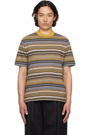 Paul Smith Yellow & Blue Stripe Cotton T-shirt