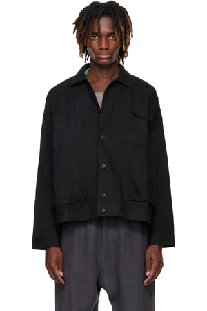 JAN JAN VAN ESSCHE Black O-Project Canvas Jacket