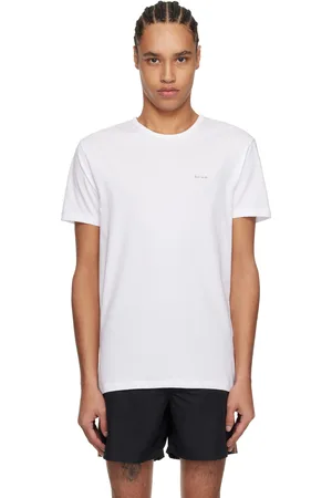Paul Smith Three-Pack White Organic Cotton Logo Lounge T-shirts