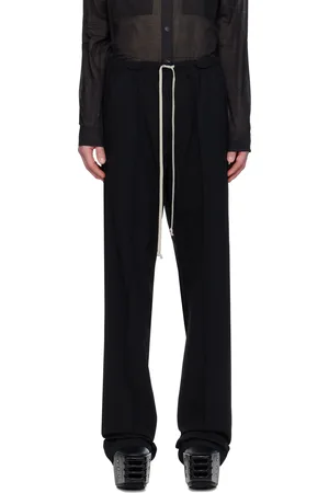 Rick Owens Black Hollywood Dietrich Drawstring Trousers