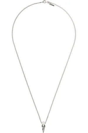 EMANUELE BICOCCHI Silver Skull Horn Necklace