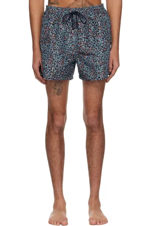 Paul Smith Blue Leopard Print Swim Shorts