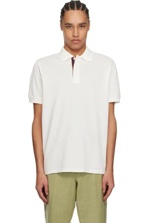 Paul Smith Off-White Artist Stripe Placket Polo