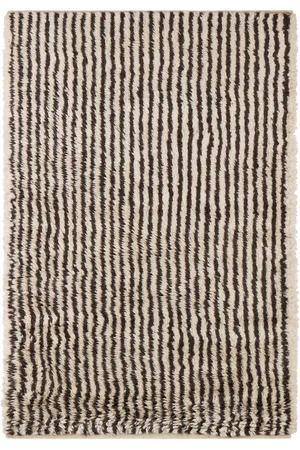 Ferm Living Off-White & Brown Kami Knotted Rug