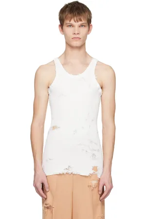 DOUBLET White Destroyed Tank Top