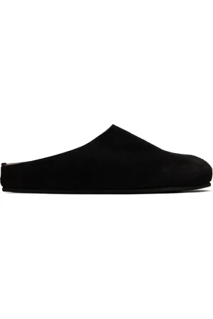 The Row Black Hugo Slippers