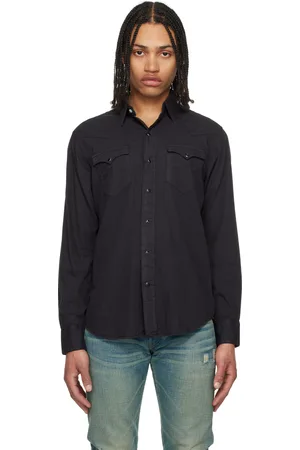 Ralph Lauren Black Slim Fit Twill Western Shirt