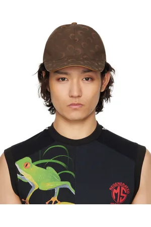 Marine Serre Brown Moon Jacquard Twill Baseball Cap