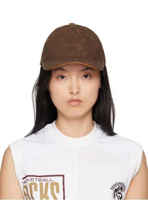 Marine Serre Brown Moon Jacquard Twill Baseball Cap