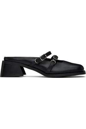 Justine Clenquet Black Andie Mules