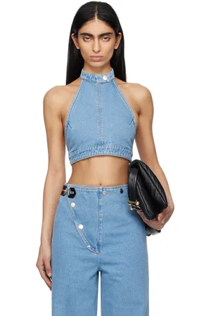 Nanushka Blue Arina Denim Top