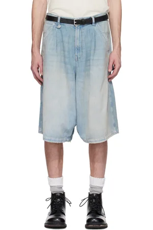 R13 Blue Jesse Carpenter Denim Shorts
