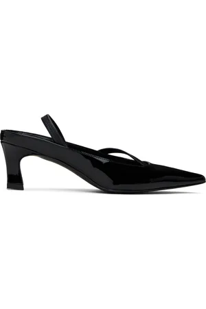 Justine Clenquet Black Sofia Slingback Heels