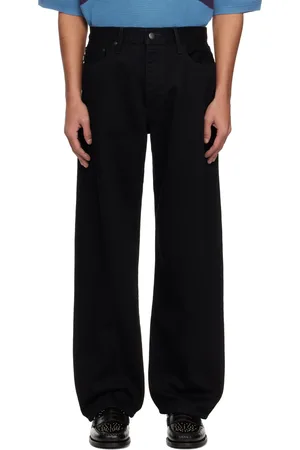 vowels Black Baggy Jeans