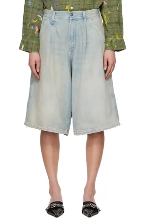 R13 Blue Baggy Jesse Carpenter Denim Shorts