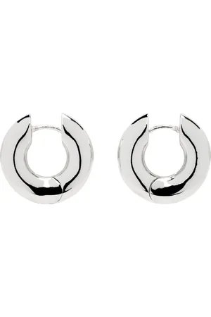 Laura Lombardi Silver Medium Terra Hoop Earrings