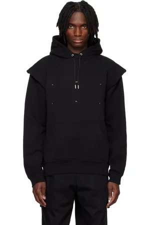 HELIOT EMIL Black Outline Logo Hoodie