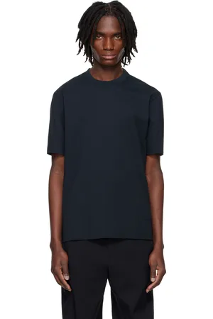 Solid Navy Embroidered Logo T-shirt