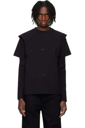 HELIOT EMIL Black Outline Logo T-shirt