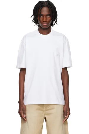 Solid White Rubberized Logo T-shirt
