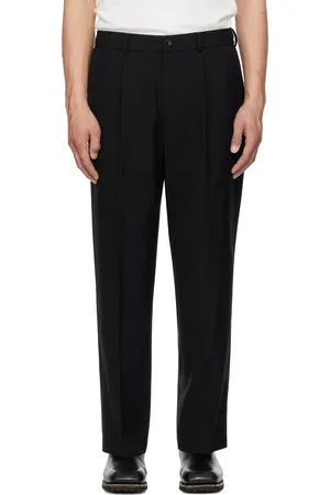N. HOOLYWOOD Black Wide Tapered Easy Trousers
