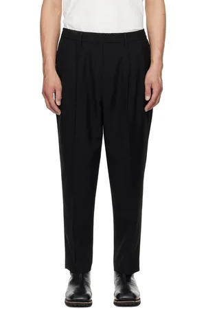 N. HOOLYWOOD Black Wide Tapered Easy Trousers