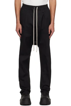 Rick Owens Black Hollywood Drawstring Long Trousers