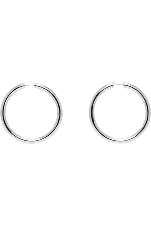 Laura Lombardi Silver Large Seamless Hoop Earrings