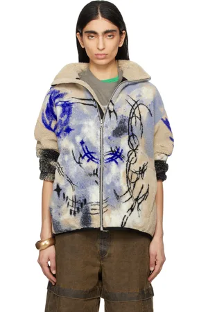 Acne Studios Beige Teddy Jacquard Jacket