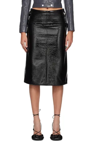 Courrèges Black One Strap Midi Skirt