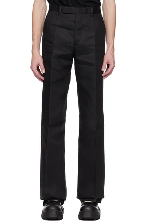 Rick Owens Black Hollywood Tailored Dietrich Trousers