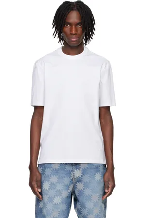 Solid White Embroidered Logo T-shirt