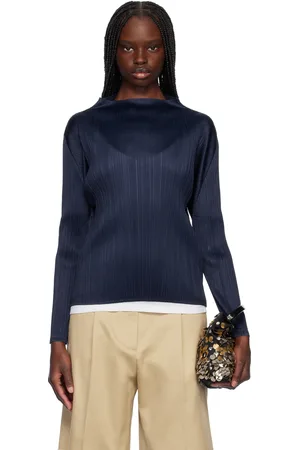 PLEATS PLEASE ISSEY MIYAKE Navy Monthly Colors February Top