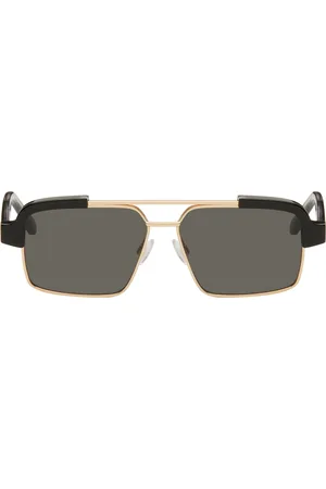 Palm Angels Black & Gold Panorama Sunglasses