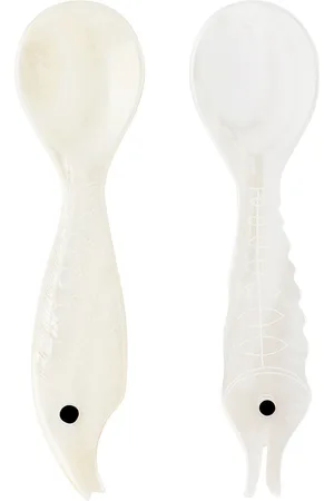 Gohar World Off-White Mother of Pearl Sea Creatures Spoon Set