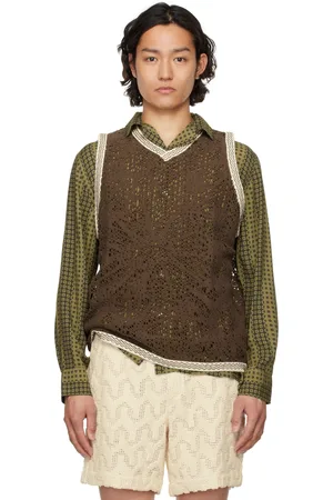 Oas Brown Astrea Orion Crochet Vest