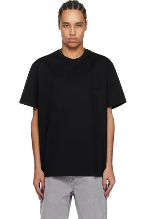 WOOYOUNGMI Black 3D Coral Back Logo T-shirt