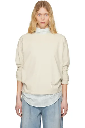 Maison Margiela Off-White Printed Logo Long Sleeve T-shirt