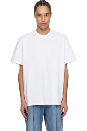 WOOYOUNGMI White 3D Coral Back Logo T-shirt