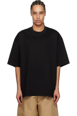 WOOYOUNGMI Black Cotton Overfit T-Shirt