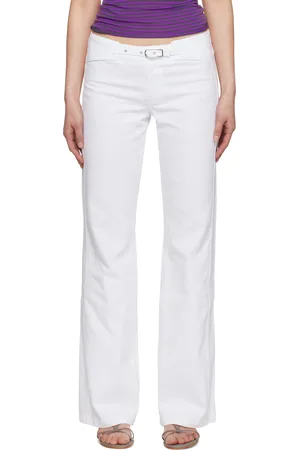 Gimaguas SSENSE Exclusive White Nicole Denim Trousers