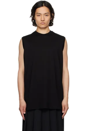 JULIUS Black Cotton SZ Jersey Sleeveless T-shirt