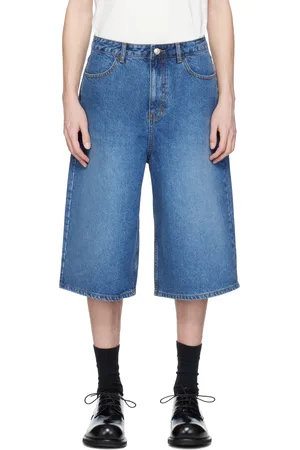 Ader Error Blue Sig; TRS Tag 01 Denim Shorts