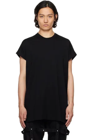 JULIUS Black Cotton Jersey Sleeveless T-shirt