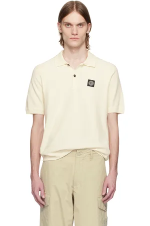 Stone Island Off-White Soft Organic Cotton Micro Stitch Polo