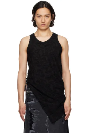 JULIUS Black Fibroin Tank Top